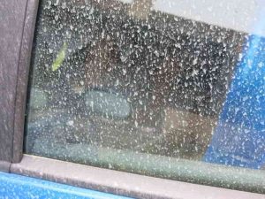 water spots on glass