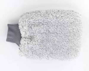 premium car washing mitt grey