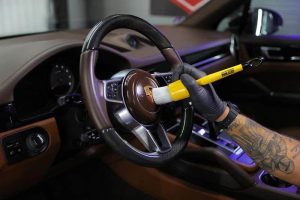 cleaning car interior